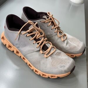 On Women's Athletic Shoes - Cream and Orange